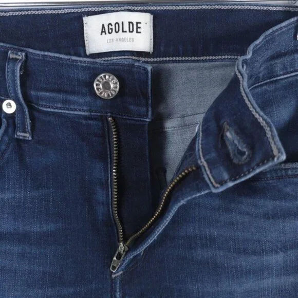 AGOLDE LOS ANGELES SOPHIE CROP Jeans Raw Hem‎ MADE IN USA 🇺🇸 A018-2022 Size 24